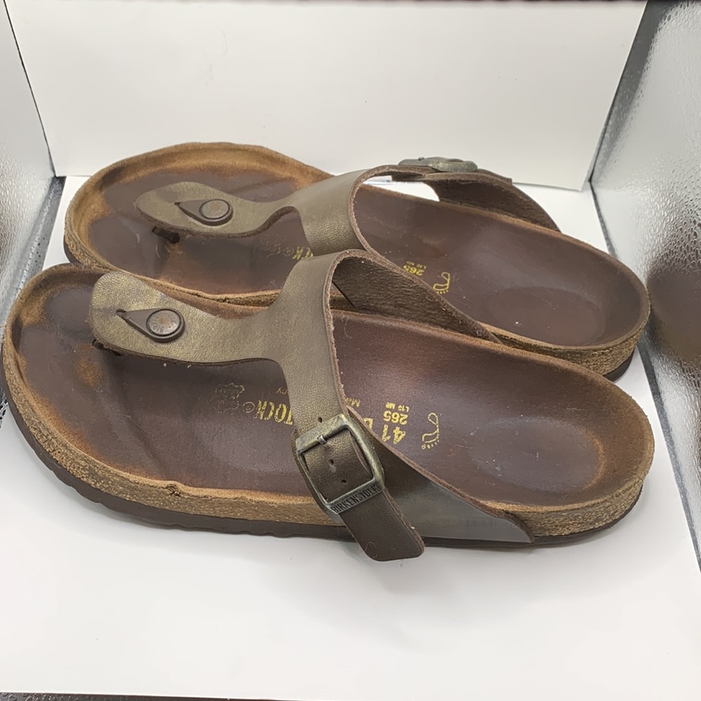 BIRKENSTOCK Gizeh Oiled Leather Tobacco
Brown Thong Sandal Size 41 - Picture 4 of 5